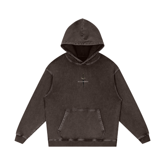 Snow Washed Loose Cotton Hoodie